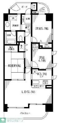 ヴィルヌーブ浦和常盤の物件間取画像