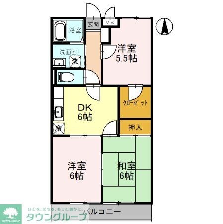 グランハイム飛鳥　Aの物件間取画像