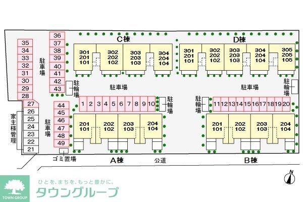 ＣＯＵＲＴーＹＡＲＤ三橋公園Ｄの物件内観写真