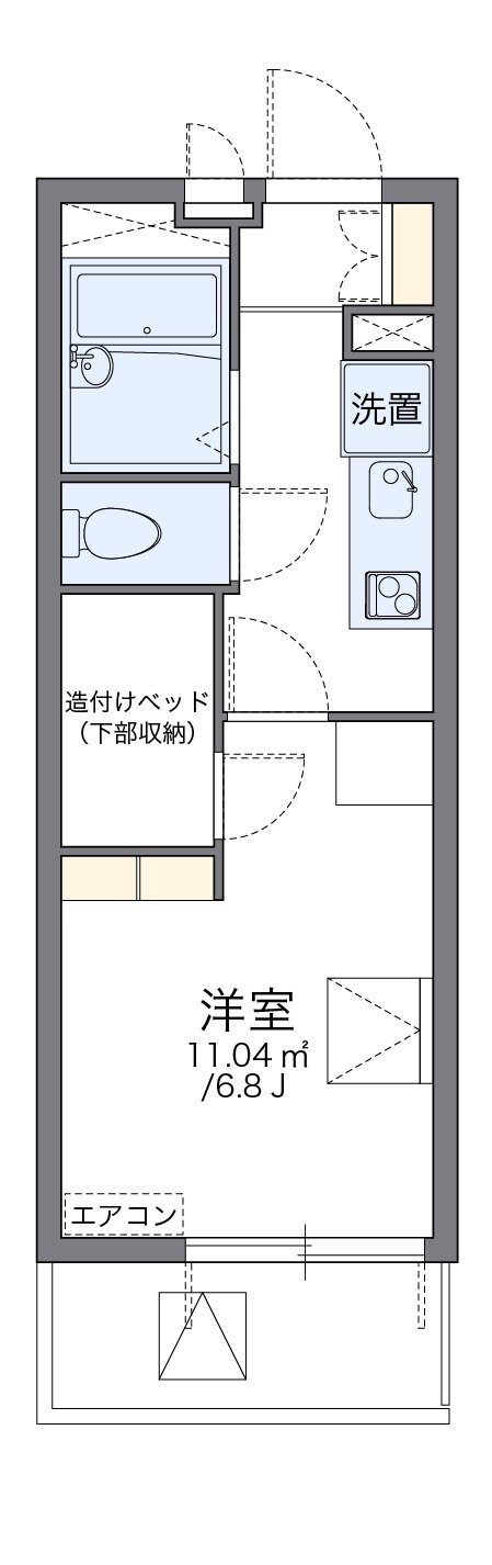 レオパレスモモハイツの物件間取画像