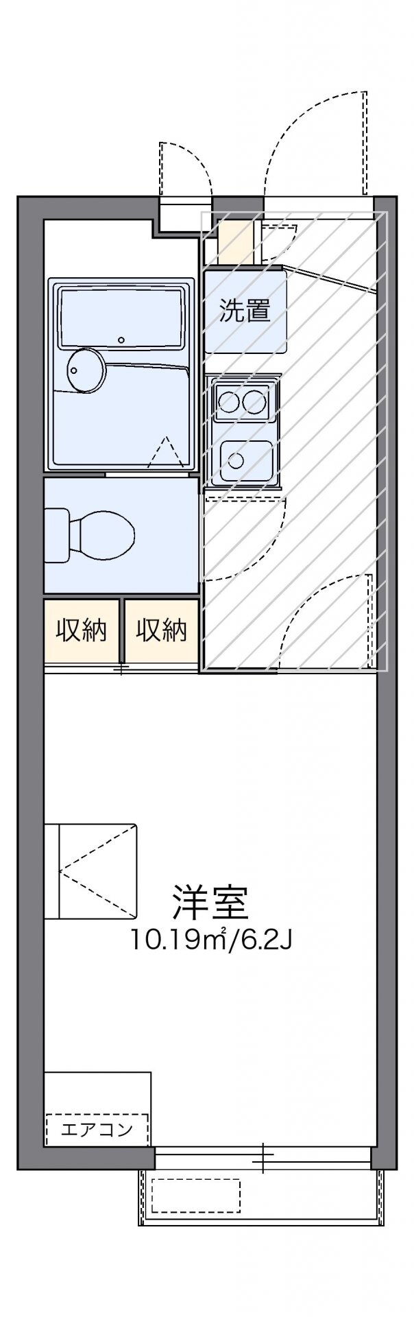 レオパレスメルシー新和IIの物件間取画像