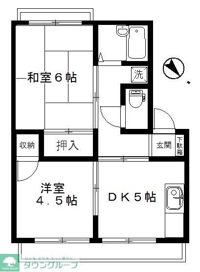 フラワー新井町A棟の物件間取画像