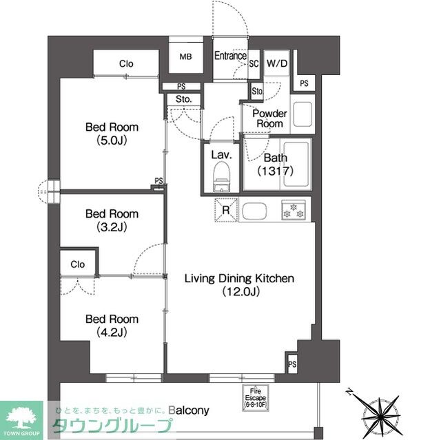 ＯＲＳＵＳ　ＡＫＡＢＡＮＥ　ＥＡＳＴの物件間取画像