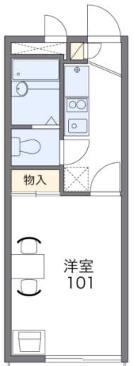 レオパレスさつき弐番館の物件間取画像