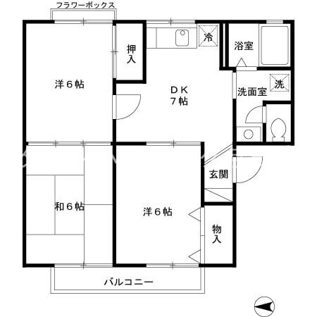 サンクレストの物件間取画像