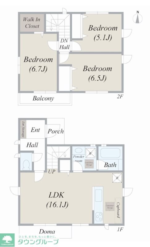 クレール与野 2区画の物件間取画像