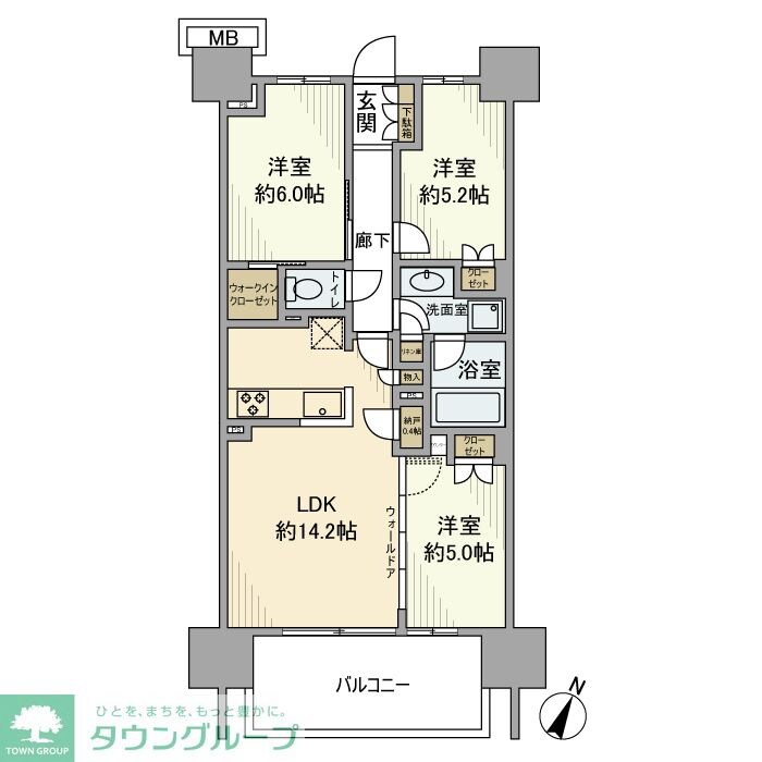 ＳＨＩＮＴＯ　ＣＩＴＹ　Ｃ棟の物件間取画像