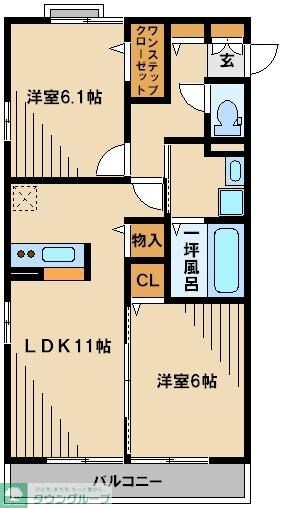 ＣＡＮＤＹ　ＷＯＯＤの物件間取画像