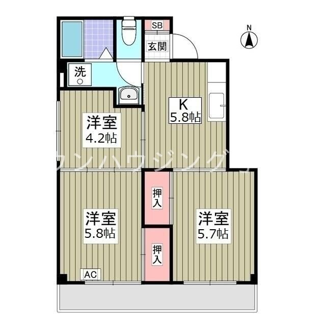 メゾン中郷の物件間取画像