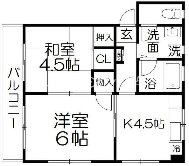 コーポレート北栄の物件間取画像