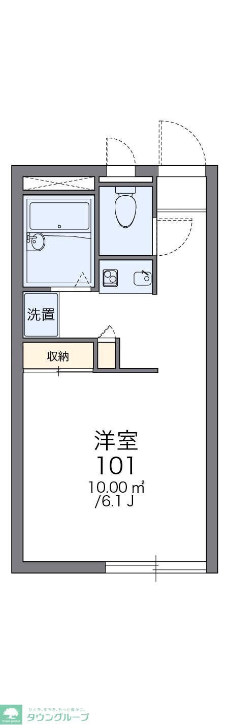 レオパレスアムールＡの物件間取画像