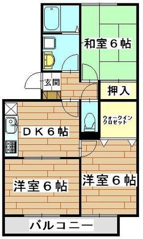 グリーンパーク堀之内の物件間取画像