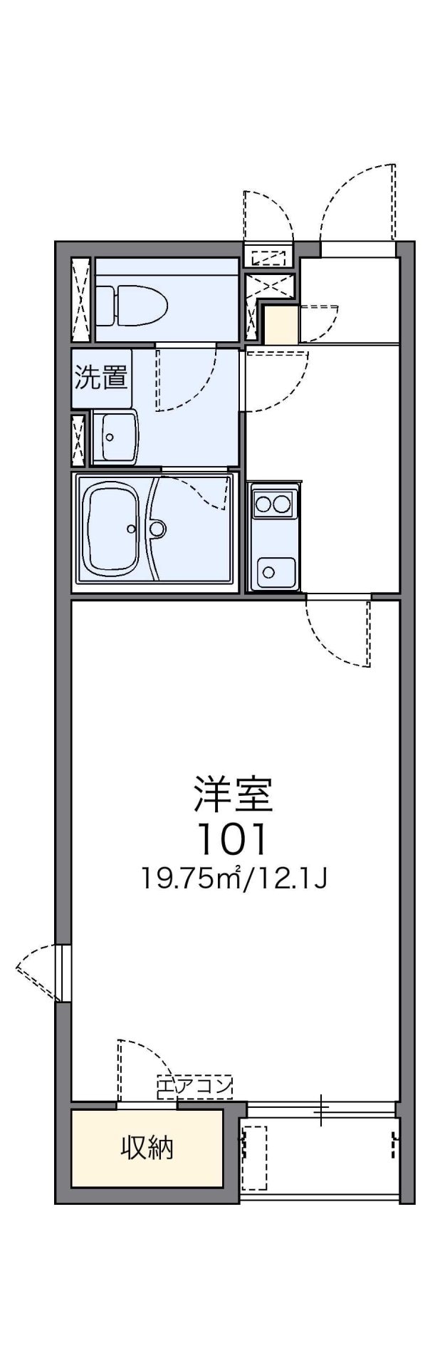 レオネクストシティーパレス２の物件間取画像