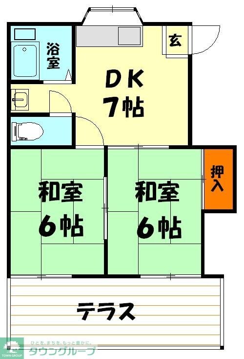 鴻ノ杉ハイツの物件間取画像