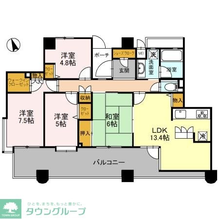 グランシャトレ坂戸サンシェールの物件間取画像