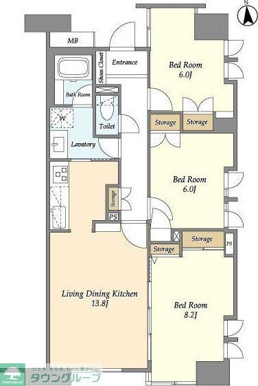 ＵＵＲコート志木の物件間取画像