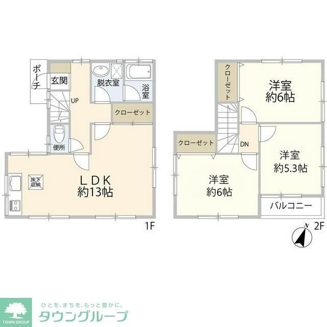 川越市寺尾貸戸建（０００４９６７）の物件間取画像