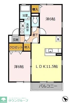 フェニックス小仙波　Ａ\\/Ｂの物件間取画像