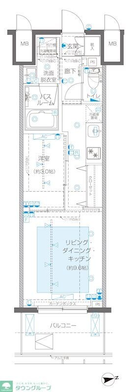 ZOOM新宿御苑前の物件間取画像