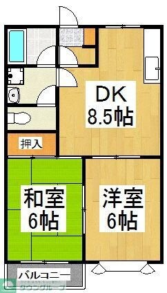 フレール西川Ｂの物件間取画像