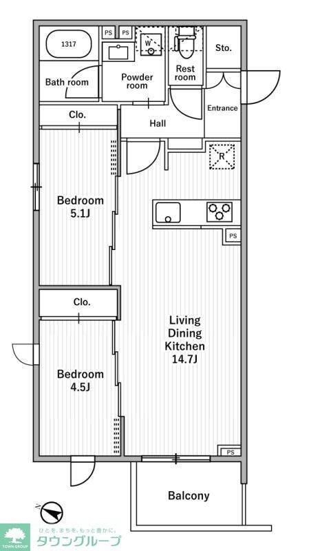 ｎｉｄｏ　ＭＯＴＯＨＡＳＵＮＵＭＡの物件間取画像