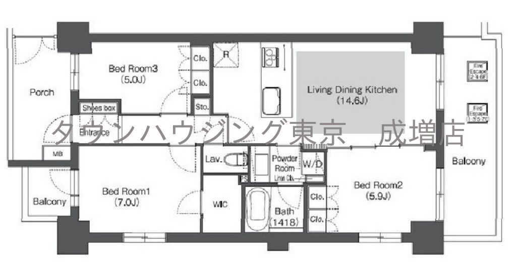 コンフォリア成増グリーンサイドの物件間取画像