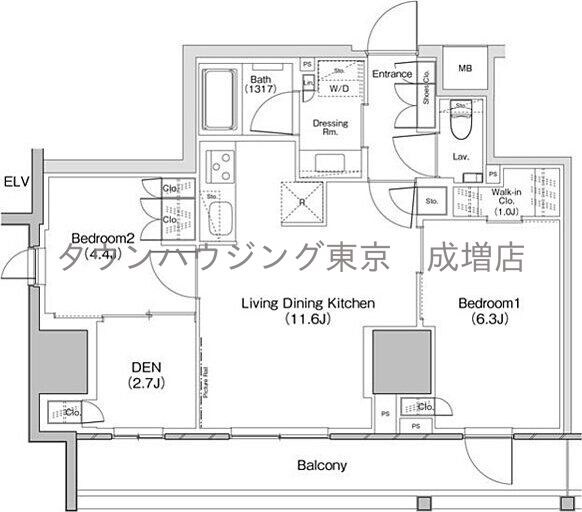 ザ・パークハビオ板橋区役所前の物件間取画像