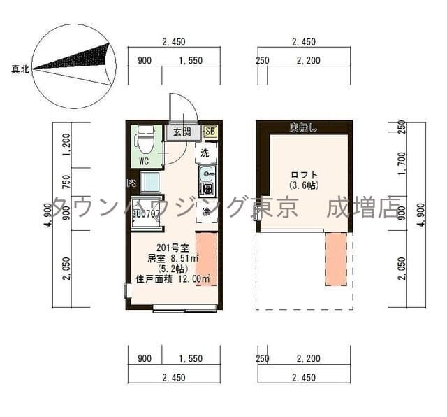 ハーモニーテラスときわの物件間取画像