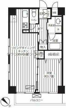 ハイキャスト大山の物件間取画像