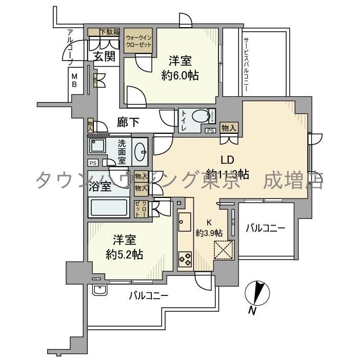 クレヴィア千川の物件間取画像