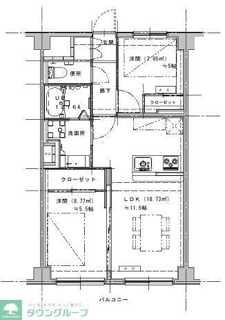 エクロール蓮根の物件間取画像