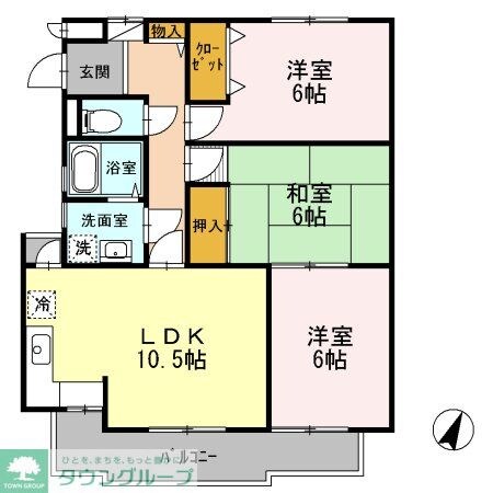 スカイ・ブリッジ　Dの物件間取画像