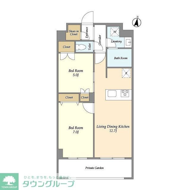 メゾンドオンディーヌの物件間取画像