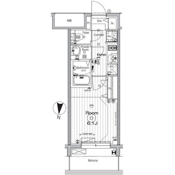 メイクス矢場町の物件間取画像