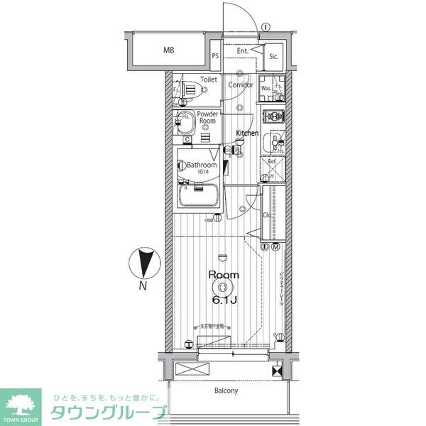 メイクス矢場町の物件間取画像