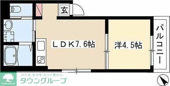 アズベル南川町の物件間取画像