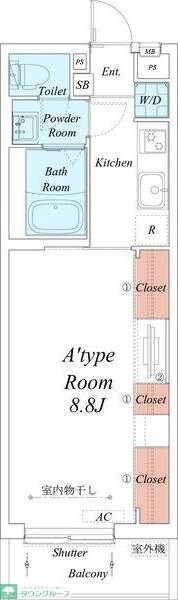 OHANA栄生の物件間取画像