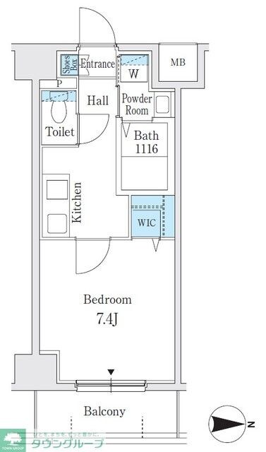プレイズシード名古屋亀島の物件間取画像