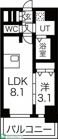 ファステート名古屋駅前ドリームの物件間取画像