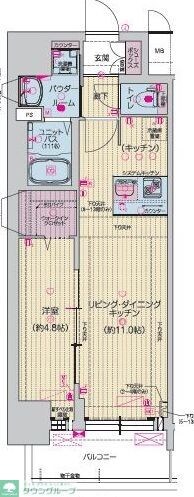 プレサンスTHE高岳の物件間取画像