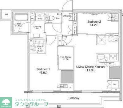 ザ・パークハビオ板橋区役所前の物件間取画像
