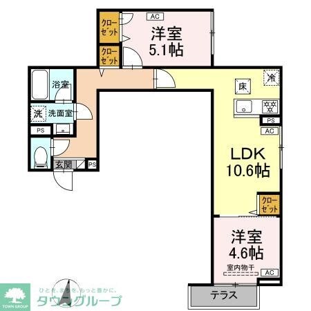 セレスティア中台IIの物件間取画像