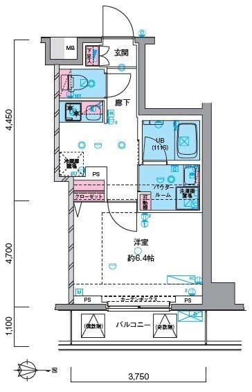 GENOVIA押上skygardenの物件間取画像