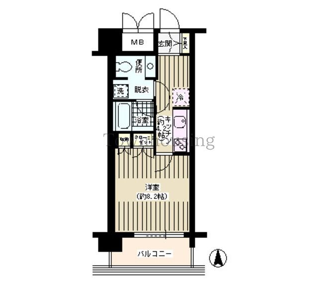 イーストコモンズ清澄白河パークフラッツの物件間取画像