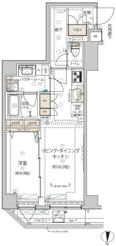 ARCOBALENO KINSHICHOの物件間取画像