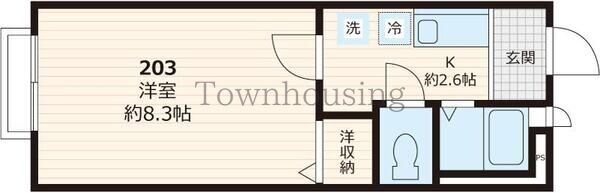 クローバー１番館の物件間取画像