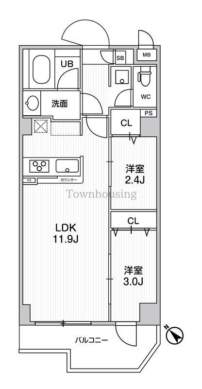 ドゥーエ曳舟の物件間取画像