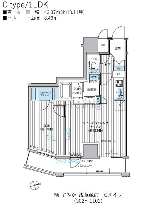 栖-すみか-浅草蔵前の物件間取画像