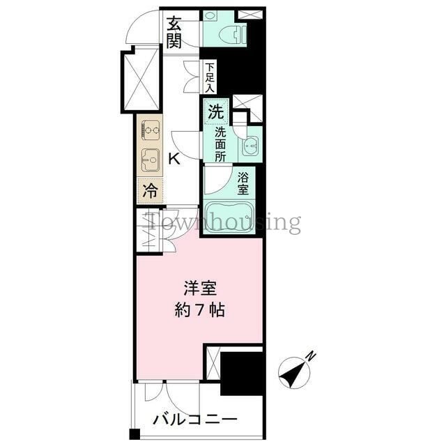 ザ・パークワンズ門前仲町の物件間取画像