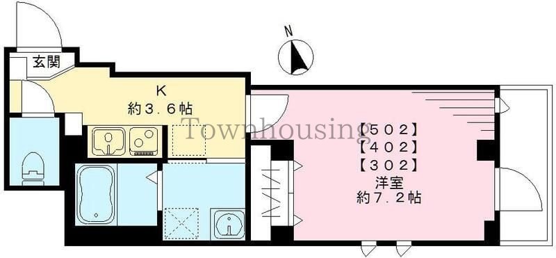 レジデンス横網の物件間取画像